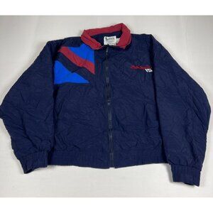 Geoff Bodine 15 Quality Care Men L XL Vintage Racing Jacket Blue Made in USA